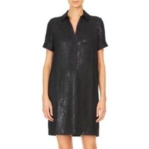 NWT Every Black Sequin Mini Shirt Dress Oversized - New Year’s Eve